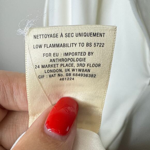 Jill Jill Stuart Mara Deep V Jumpsuit Off White Size 12 Anthropologie Open Back - Picture 13 of 13